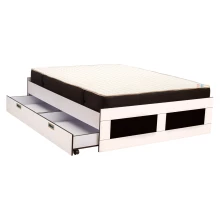 Pearl Queen Bed - White Color (LF-PEARL-BDQ-WHT-S)
