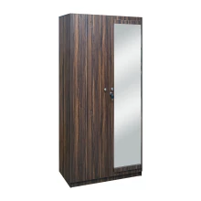 Rover Wardrobe - 2 Door With Mirror - Walnut (LF-ROVER-2DMW-WN-S)