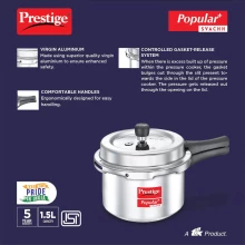Prestige Popular Plus 1.5L Aluminium Pressure Cooker - Svachh (PCP15-SV)