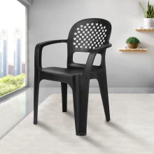 Olivia Plastic Chair - Black (OLIVIA-BL)