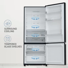 Panasonic Prime Convertible 6-Stage Smart Inverter Frost-Free Double Door Bottom Mount Refrigerator 450L (NR-BK468BQKX )