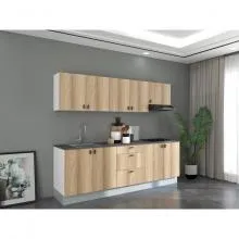 Signature Easy Kitchen Pantry With Appliances PU-SK8-SHB - Block Kitchen (Foxy Ash)