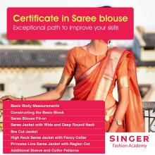 Singer Fashion Academy Certificate In Saree Blouse Course