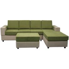 Awana Sectional sofa  - Beige Base And Green Cushions