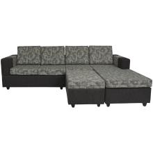 Awana Sectional sofa  - Dark Grey Base And Grey Cushions