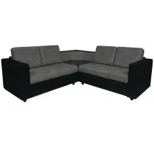 Legend Sectional Sofa - Black Base And Dark Grey Cushions