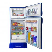 Singer GEO Refrigerator - 2 Doors, 185L (Floral Blue)