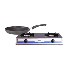 Bundle Offer Sisil Gas Cooker SL-S203 + Prestige Fry Pan 20 cm NCPO-FP200