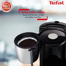 Tefal Compact Apprecia Coffee Maker - 0.6 Liters, 6-Cup, 600W, Metallic Grey (TF-CM-APR737)