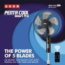 USHA Pedestal Fan Penta Cool Smart Pro With Remote FS40-2Y