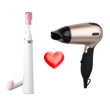 Singer Hand Carry Hair Dryer BY503 + Philips Touch-Up Pen Trimmer HP6388 - For Eyebrows & Facial (Valentine-Bundle-2025-002)