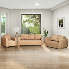 Bolton Sofa 3+2+1 - Brown Fabric (WF-BOLTON-BR-S)