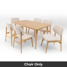 Derren Dining Chair - 6 Seater - Chair Only (Natural Oak) - WFI-DERREN-CHR-S