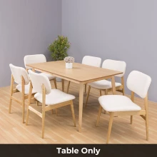 Derren Dining Table - 6 Seater - Table Only (Natural Oak) - WFI-DERREN-TBL-S