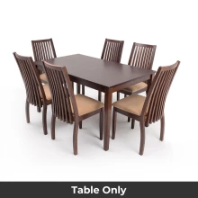 Michu Dining Table - 6 Seater - Table Only (Expresso) - WFI-MICHU-TBL-S