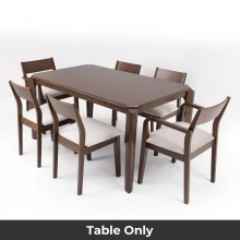 Norman Dining Table - 6 Seater - Table Only (Dark Brown) - WFI-NORMAN-TBL-S