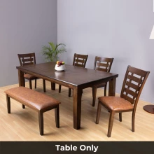 Troy Dining Table - 6 Seater - Table Only (Charcoal Mindy) - WFI-TROY-TBL-S