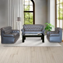 Kingston Sofa - Black Colour PVC