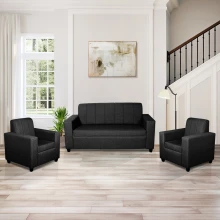 Monaco Sofa Black Fabric