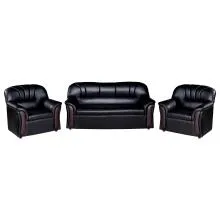 Nobel Sofa - Black PVC (WFL-NOBEL-NEW-BL-S)