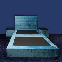 Sleep Center Queen Size Fabric Complete Bed Set - WFL-SCBED278x60 (Ash)