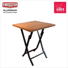 SWISSTEK Foldable Table - 2x2 Wooden Finish (SWSTK-FT-WF-S)